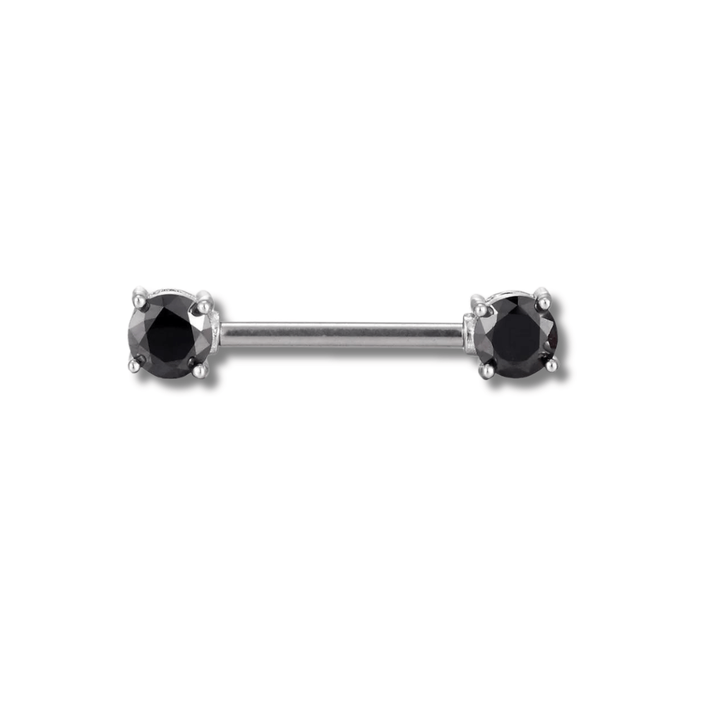 Noir / 1.6x14 mm Piercing téton bijoux