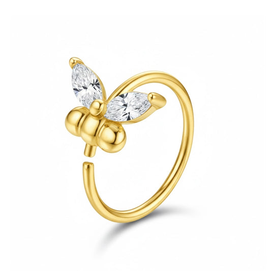 piercing anneau nez zircon