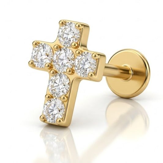 piercing hélix croix