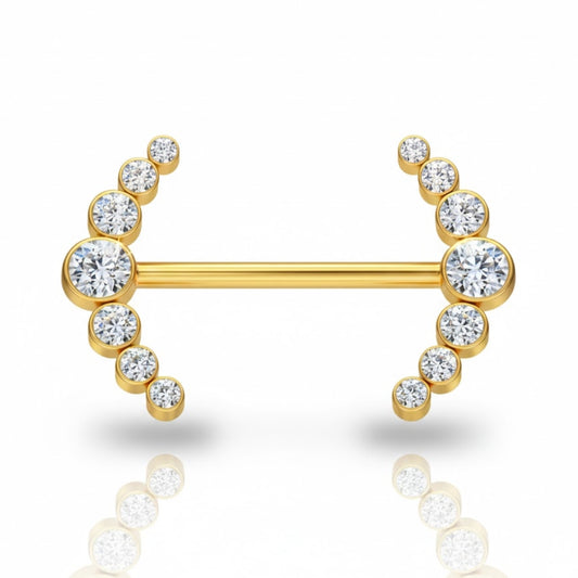 piercing téton doré