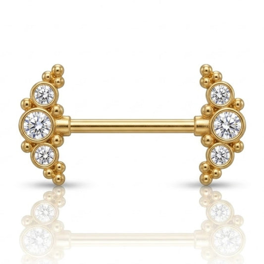 piercing téton doré