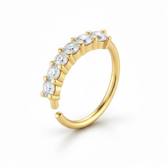 piercing nez anneau avec strass